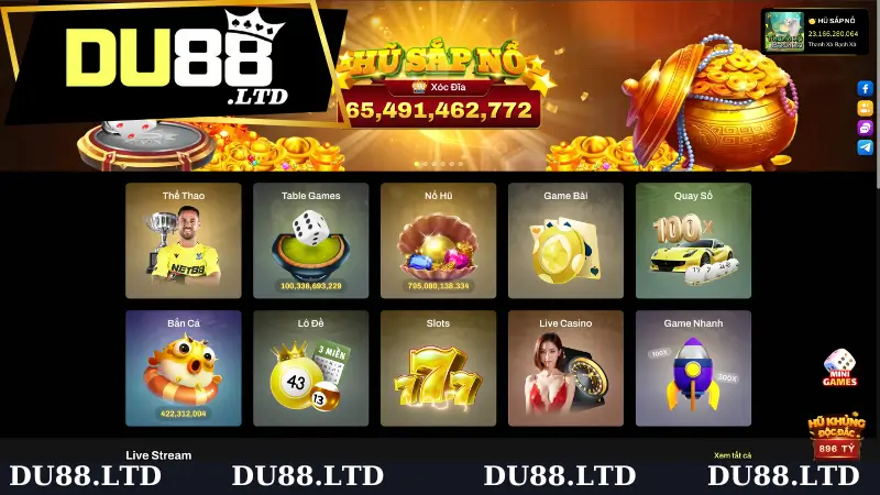 Giới thiệu nhà cái DU88 về kho trò chơi chất lượng